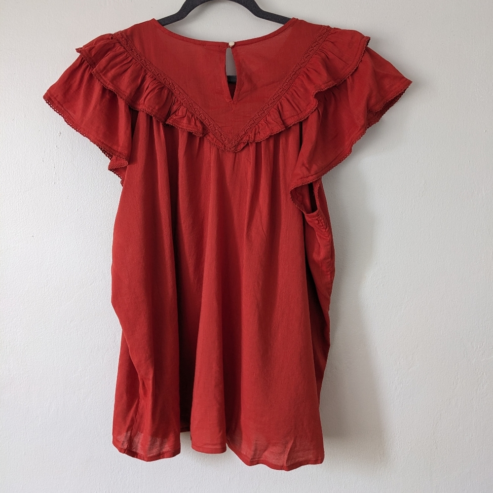 Old Navy Ruffle Neck Top - Picture 5 of 9